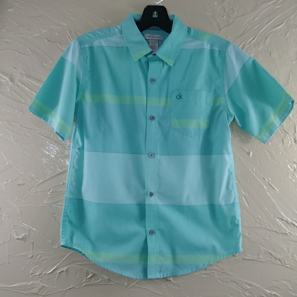 Calvin Klein boys youth button down shirt